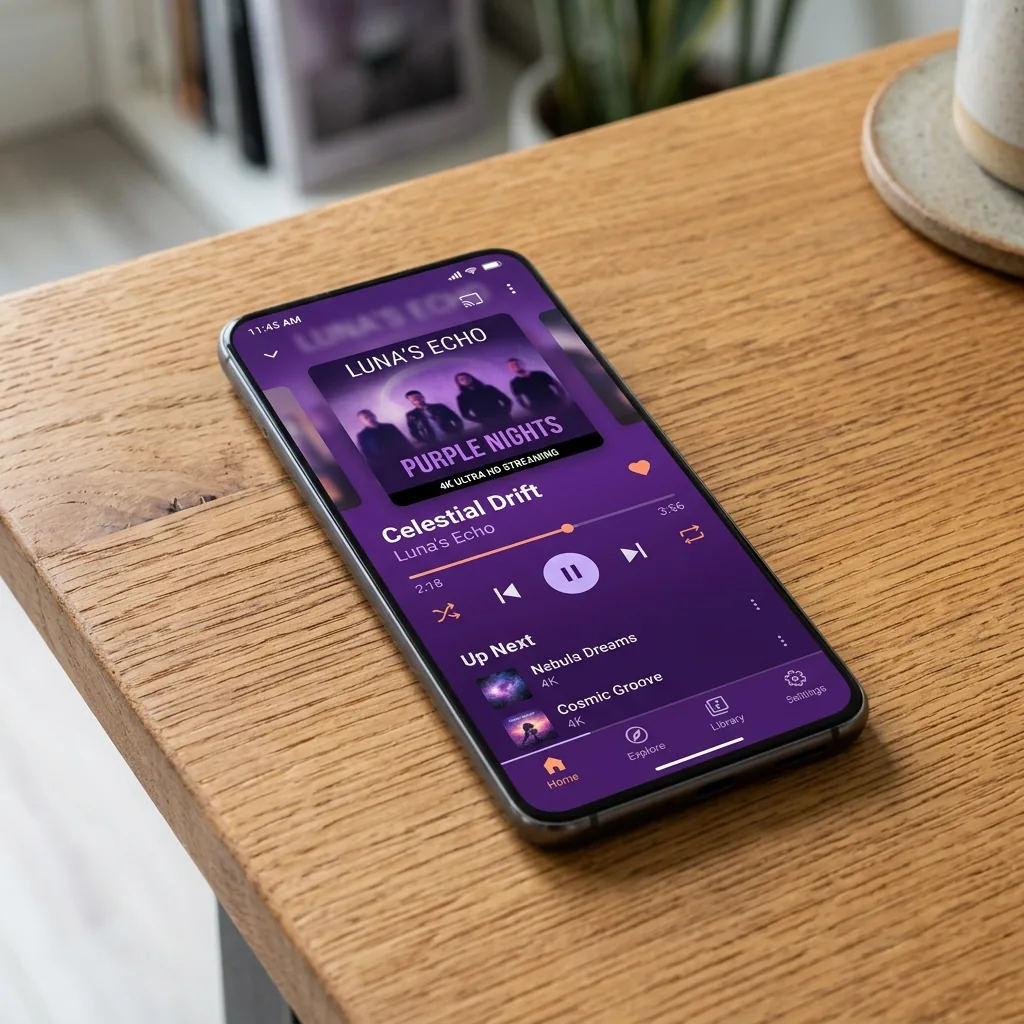 Application Smarters Player Lite exécutée sur un smartphone Android